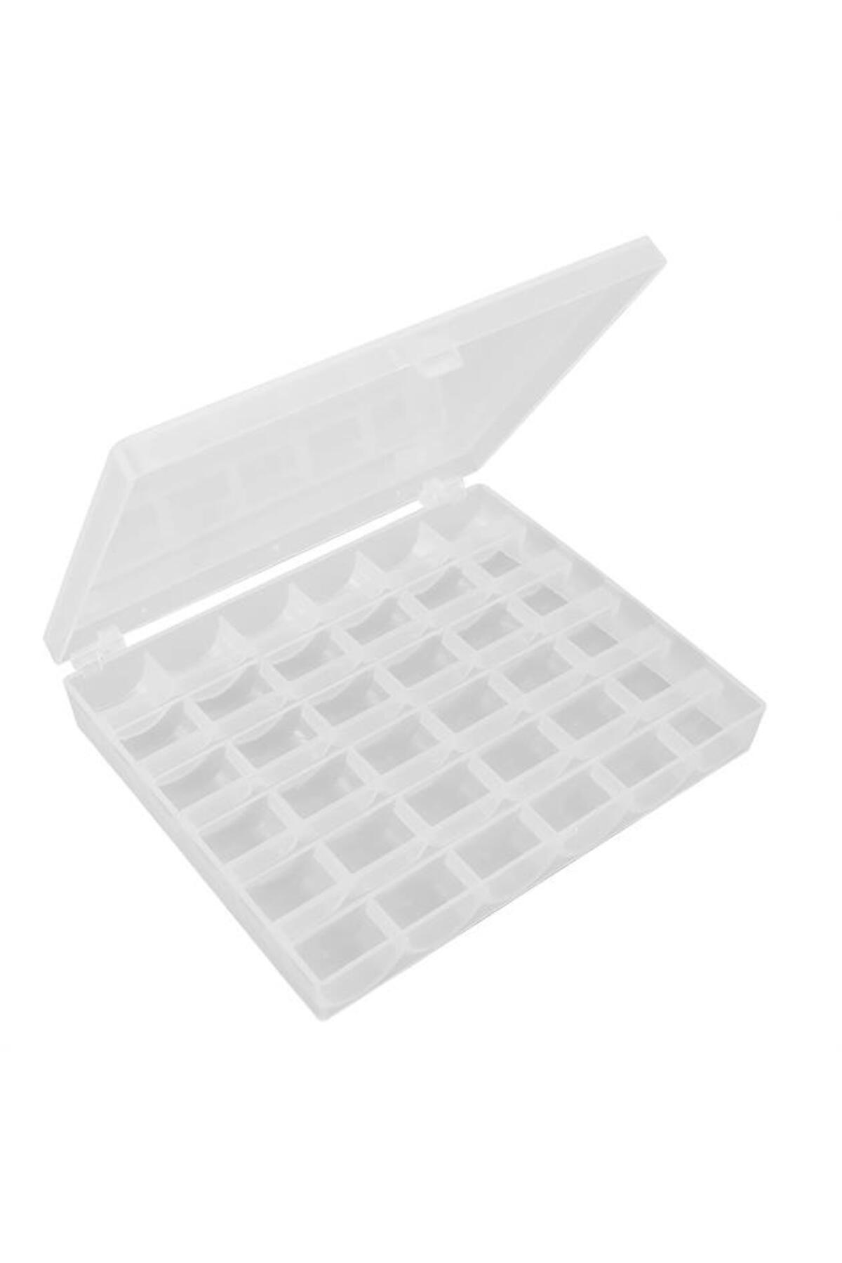 Ev Tipi Aile Dikiş Makinesi 25’lı Şeffaf Masura Saklama Kutusu