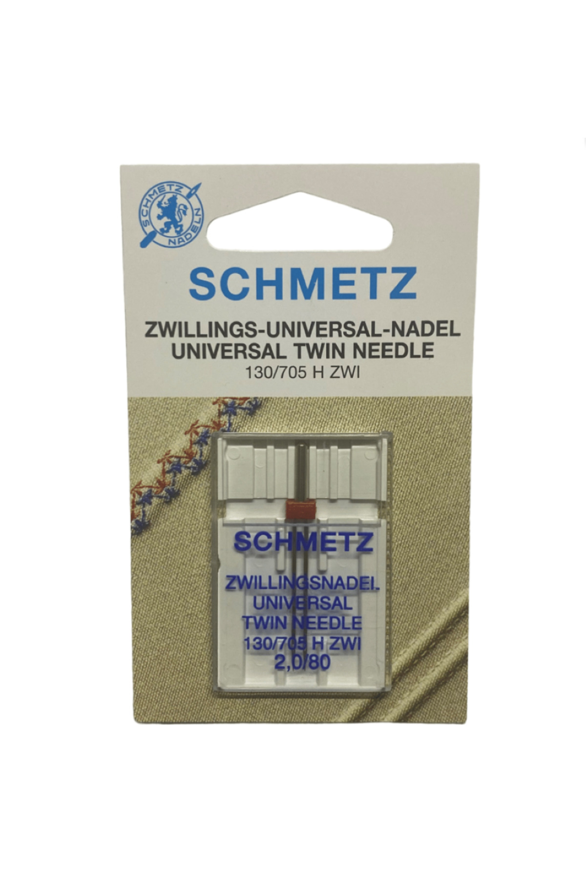 Schmetz Ev Tipi Aile Dikiş Makinesi Çiftli Dikiş İğnesi / 130/705 H ZWI 2.0/80