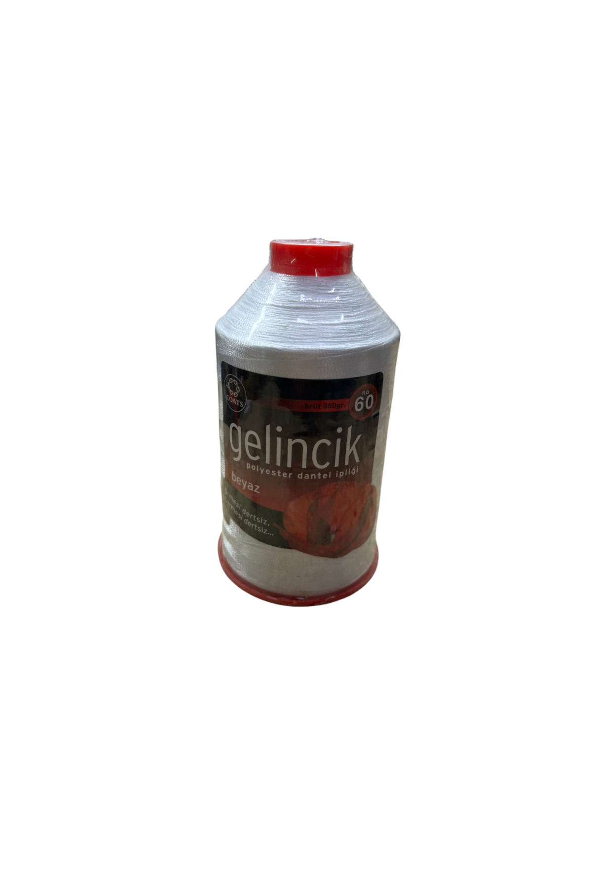 Gelincik 60 Numara 350 Gr. Kar Beyaz Polyester Dantel Ipliği