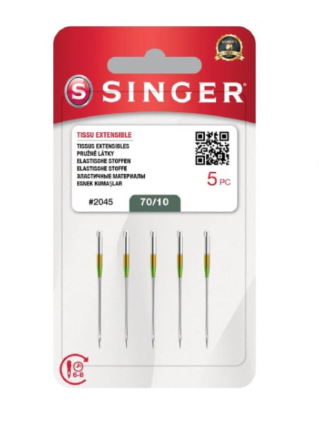 SINGER Dikiş Makinesi Iğnesi Penye-jarse 2045- 70/10 Numara